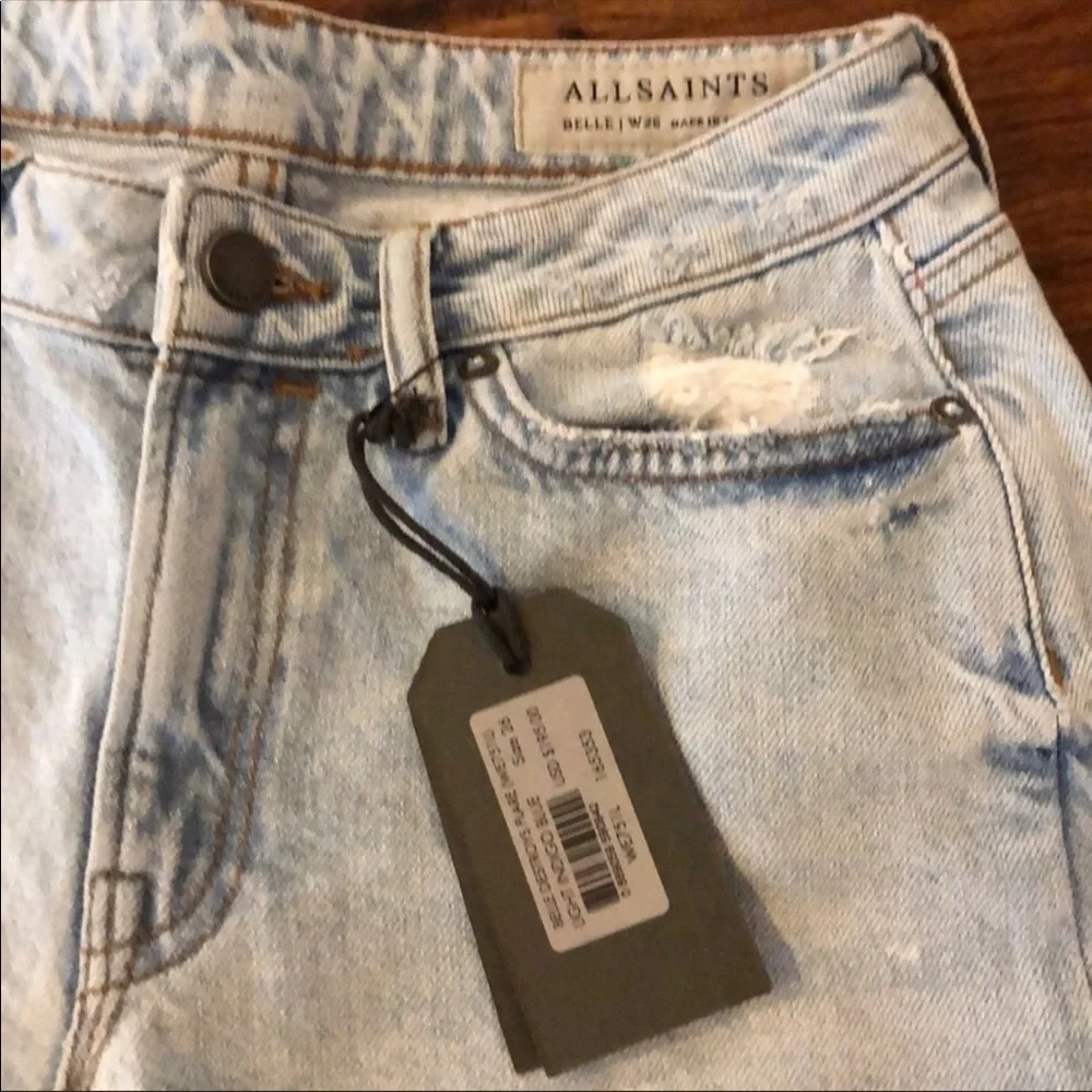 All Saints Flare Cropped Jeans indigo blue 26